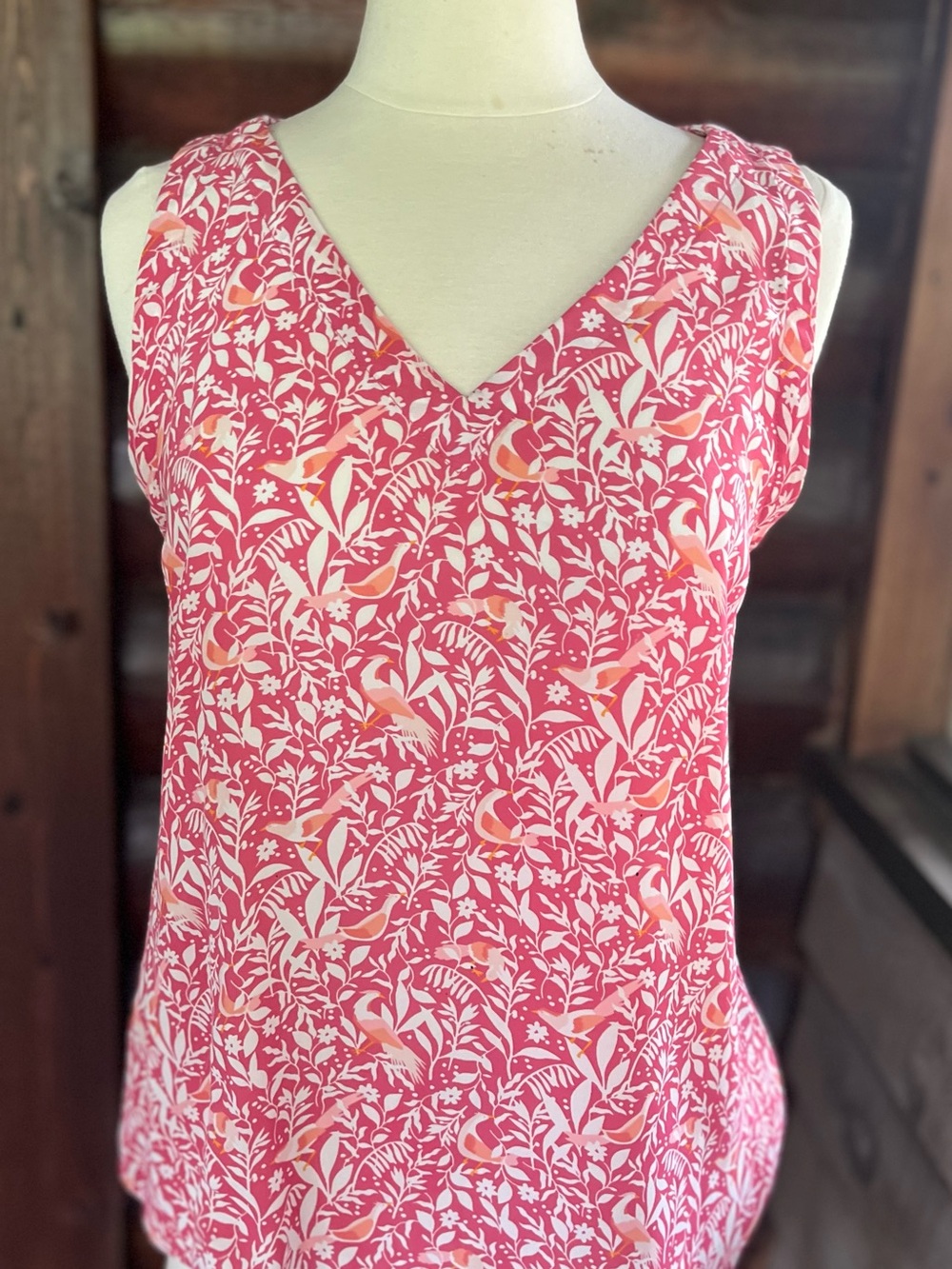 Loft V-neck top. Keep cool, great fit. It will be a favorite